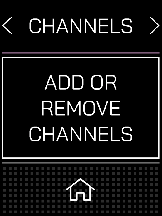 Audio channel selection screen