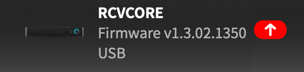 Firmware update indicator in RØDECaster App