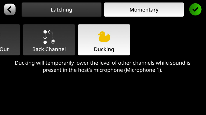 Smart Pad Ducking settings