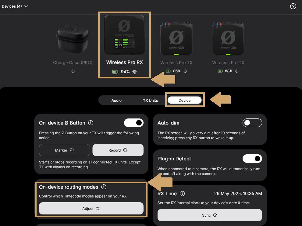 Wireless PRO jam sync workflow