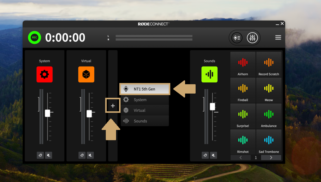 Adding the NT1 5th Gen in RØDE Connect