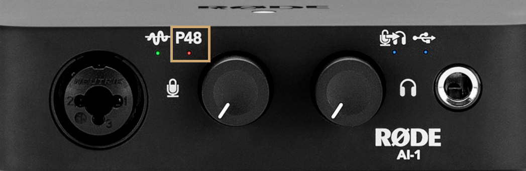 Enabling phantom power on the AI 1