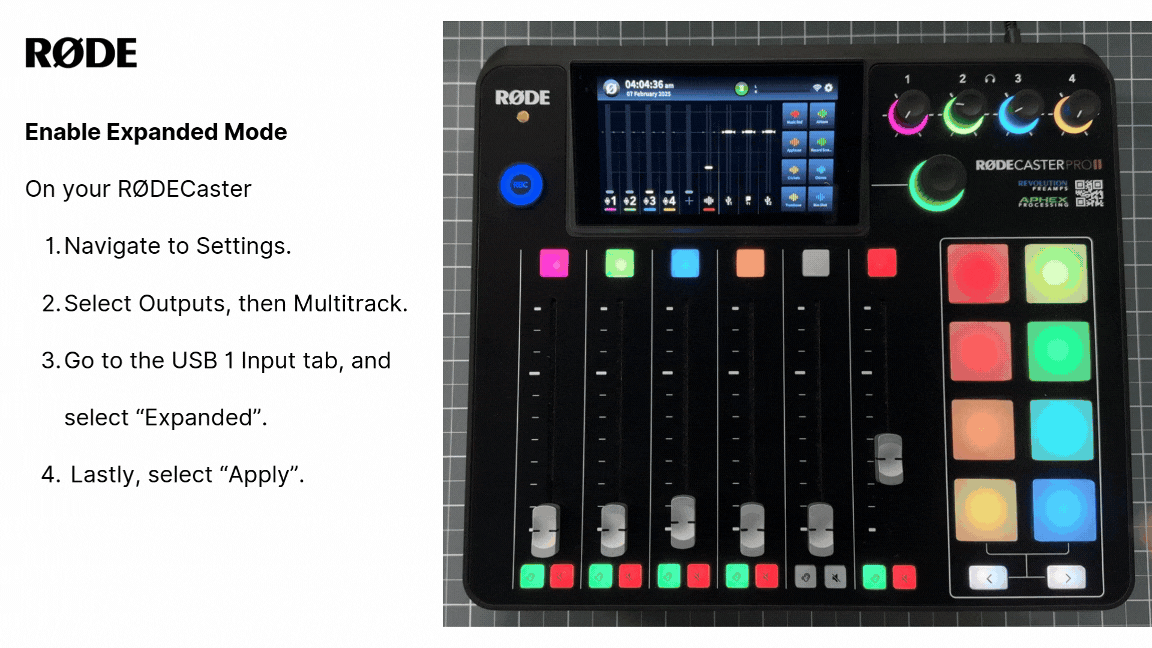 Expanded multitrack settings